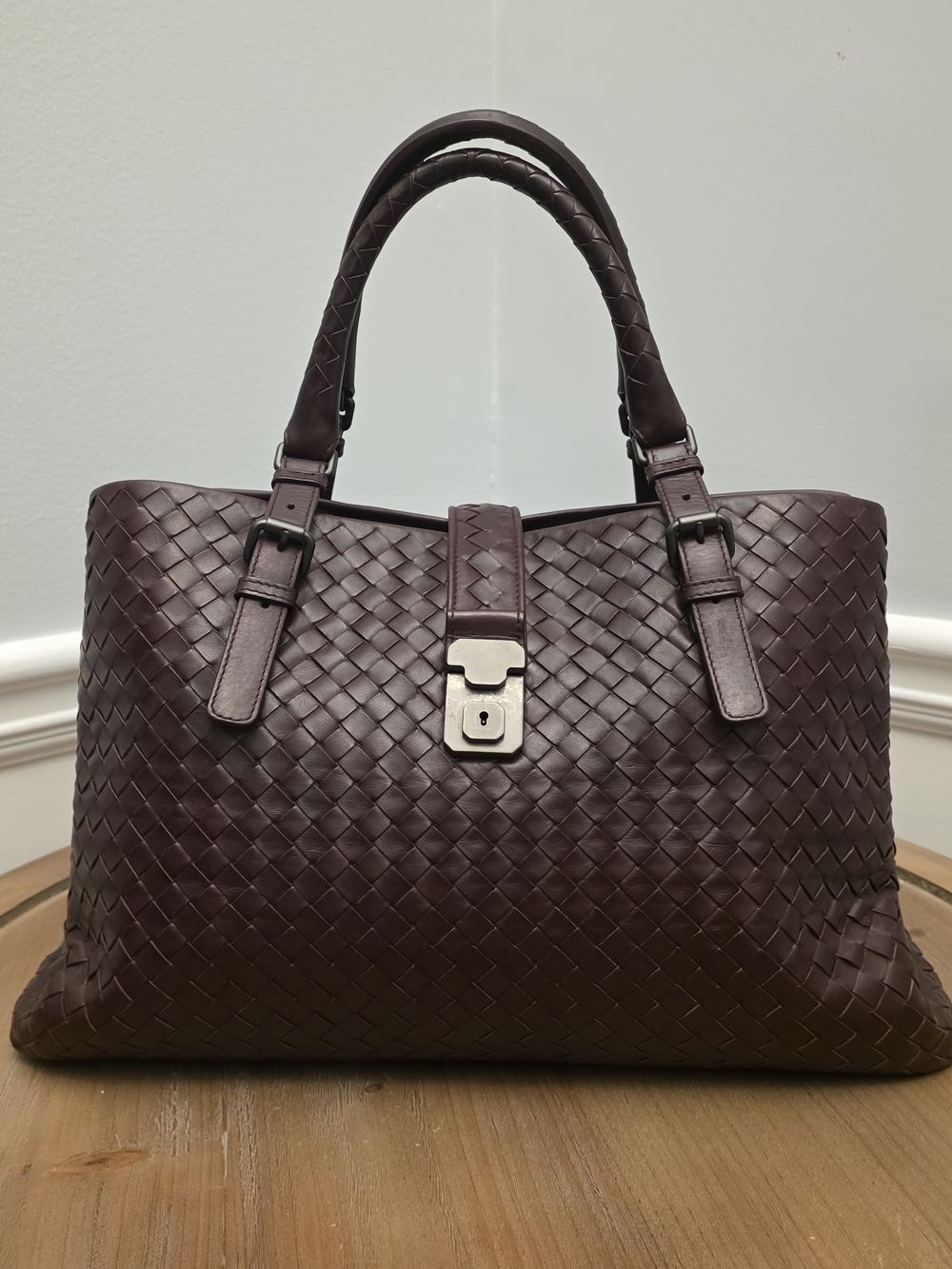Bottega Veneta Cabat Brown Intrecciato Leather Tote